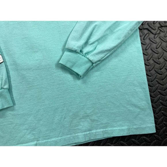 Last Call Co Shirt Adult Medium Green Teal Logo Long Sleeve Cotton Casual Men's - Picture 5 of 13